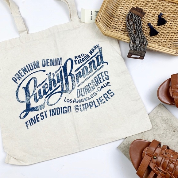 Lucky Brand Handbags - Lucky brand cotton tote logo in the print